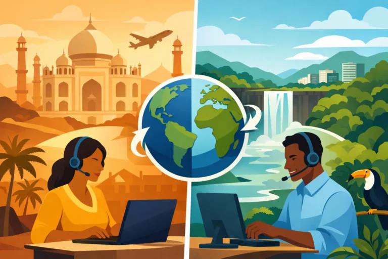 India vs Nearshore Call Center in Guyana, South America