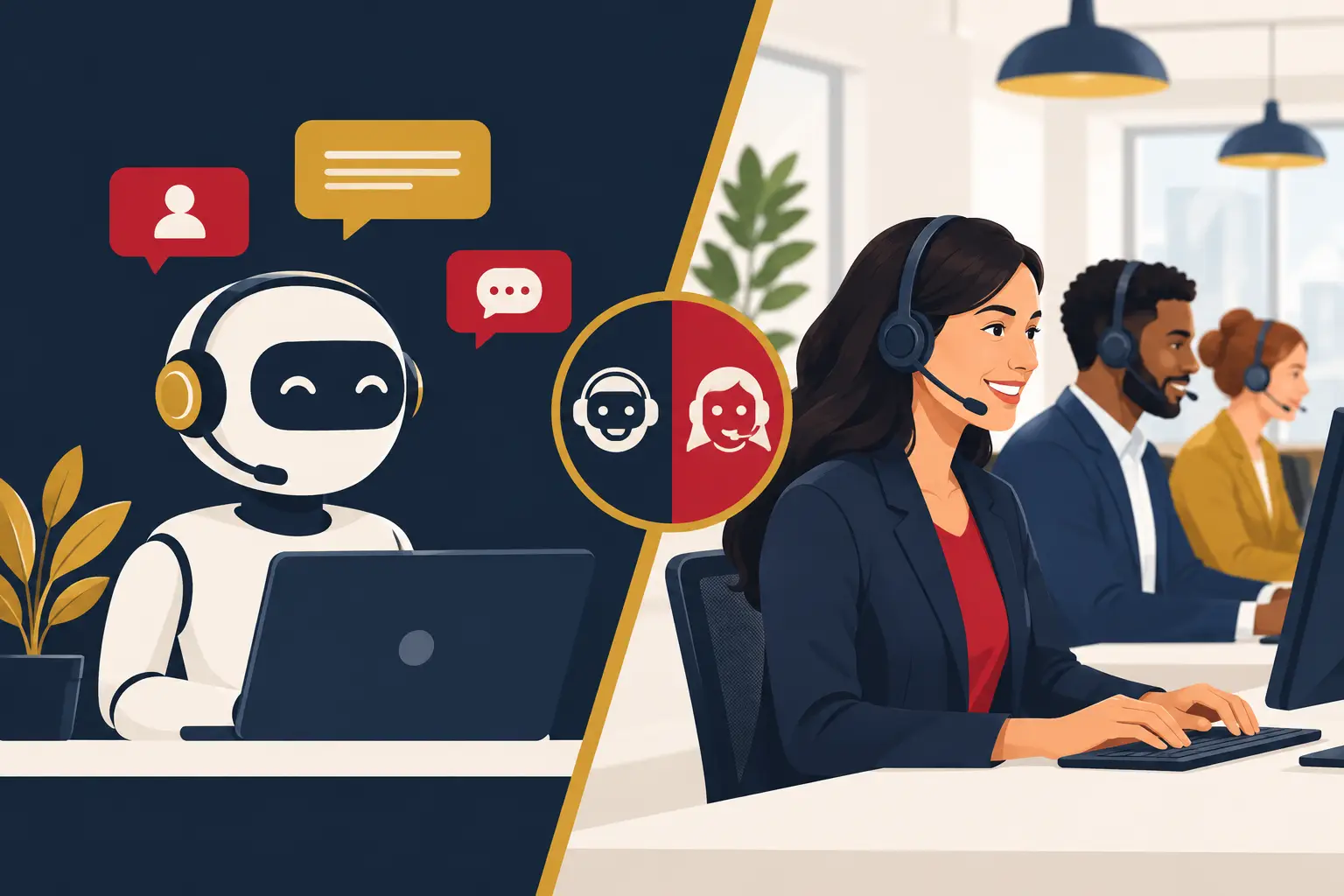 AI vs Live Agents Customer Service for Business