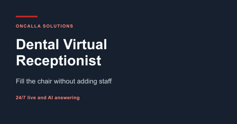 Dental virtual receptionist answering patient calls at a dental front desk